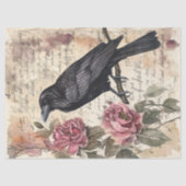 Raven en Rozen  Ephemera Decoupage Tissuepapier (Voorkant)