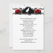 Raven en Rozen Gothic Wedding Kaart (Voorkant)