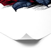 Raven en Rozen: Gotische schedel ontwerp Perfect Poster (Hoek)