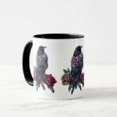 Raven en Rozen Koffie Mok (Voorkant links)