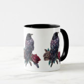 Raven en Rozen Koffie Mok (Voorkant rechts)