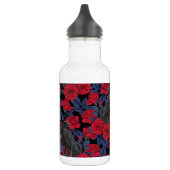 Raven en rozen met donkerblauwe bladeren waterfles  (Links)