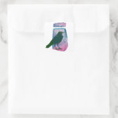Raven en Runestone Vierkante Sticker (Tas)