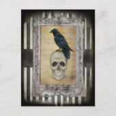 Raven en schedel briefkaart (Voorkant)
