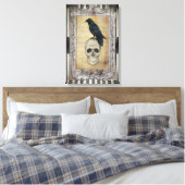 Raven en schedel canvas afdruk (Insitu (Slaapkamer))