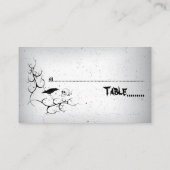 Raven en schedel Gotische bruiloft escort kaart Plaatskaartje (Achterkant)