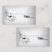 Raven en schedel Gotische bruiloft escort kaart Plaatskaartje (Voorkant / Achterkant)