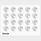 Raven en schedel Gotische bruiloft Save the Date Ronde Sticker (Vel)