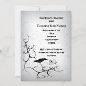 Raven en schedel Gotische bruiloft vrijgezellenfee Kaart (Voorkant)