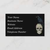 Raven en schedel visitekaartje (Achterkant)