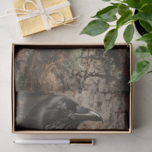 Raven en schedels Spooky Decoupage Tissue Tissuepapier (Geschenk)