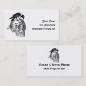 Raven en Skull Blogger Kaart Visitekaartje (Voorkant / Achterkant)