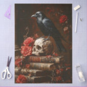 Raven en Skull Gothic Stilleven Decoupage Tissuepapier (Craft)