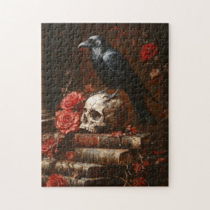 Raven en Skull Gothic Stilleven Legpuzzel