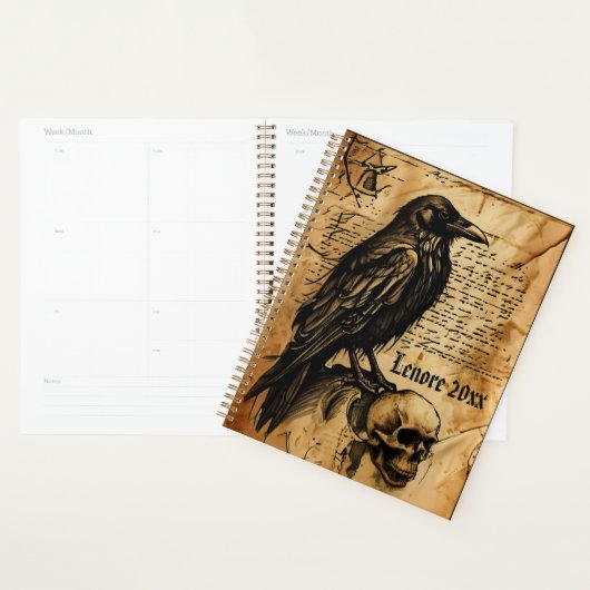Raven en Skull Junk Journal Page Planner (Display)