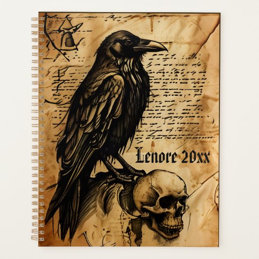 Raven en Skull Junk Journal Page Planner (Voorkant)