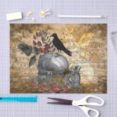 Raven en Skulls Floral  Tissuepapier (Craft)