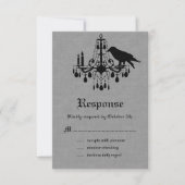 Raven en Spider Damask Grijs Linnen RSVP (Voorkant)