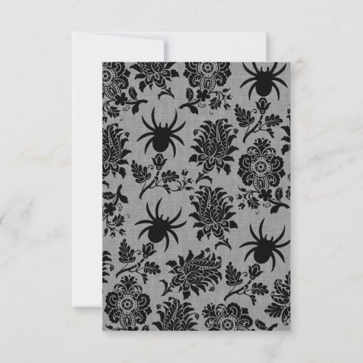 Raven en Spider Damask Grijs Linnen RSVP (Achterkant)