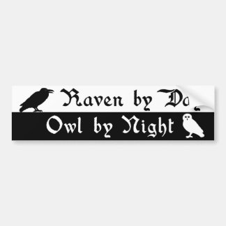 Raven en Uil Bumpersticker