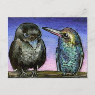Raven- en vochtige vogel briefkaart