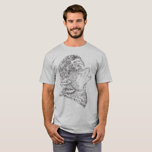 Raven en Wolf T-Shirt (Voorkant volledig)