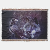Raven en Wolf - Vegvisir en Tree of life Deken (Voorkant)