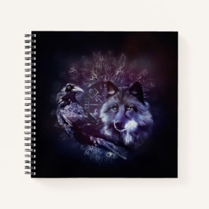 Raven en Wolf - Vegvisir en Tree of life Notitieboek
