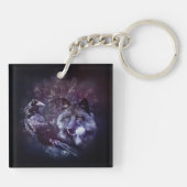 Raven en Wolf - Vegvisir en Tree of life Sleutelhanger (Achterkant)