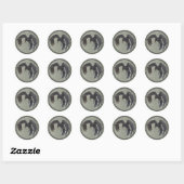 Raven Envelope Seal Ronde Sticker (Vel)