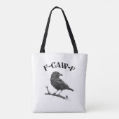 Raven F-CAW-F Halloween Minimalist Tote Bag (Achterkant)