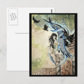 Raven Faery Briefkaart (Voorkant / Achterkant)