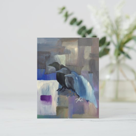 Raven Family Briefkaart (Staand voorkant)