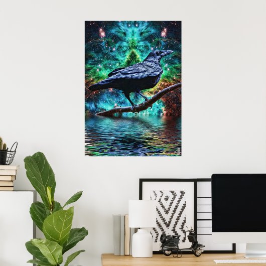 Raven fantasy poster (Thuiskantoor)
