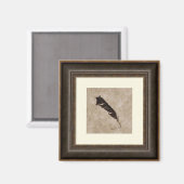 Raven Feather Crow & Bird-lover Framed Art Effect Magneet (Voorkant / Achterkant)