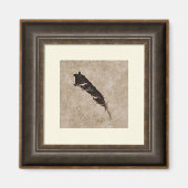 Raven Feather Crow & Bird-lover Framed Art Effect Magneet (Voorkant)