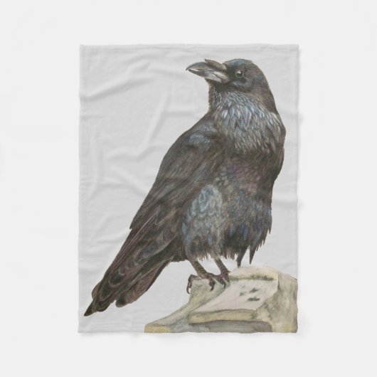 Raven Fleece Deken (Voorkant)