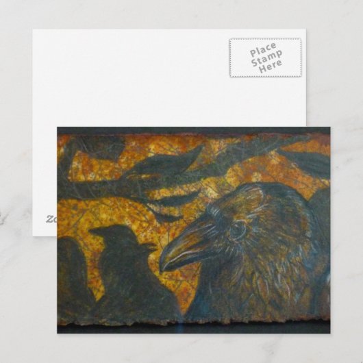 Raven Flock Briefkaart (Voorkant / Achterkant)