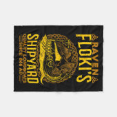 Raven Flokis Shipyard Nordic Mythology Viking Fleece Deken (Voorkant (Horizontaal))