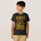 Raven Flokis Shipyard Nordic Mythology Viking T-shirt (Voorkant volledig)
