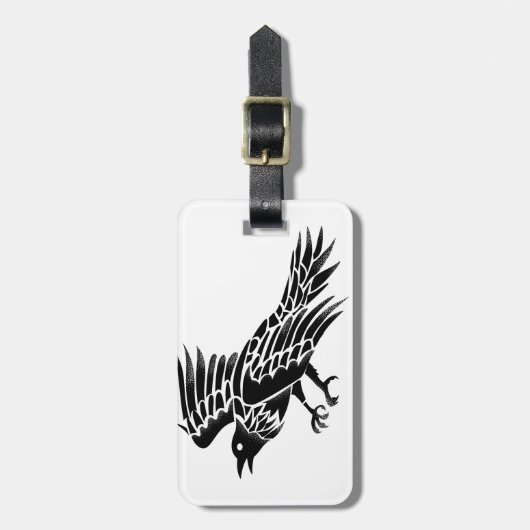 Raven Flying Tattoo Bagagelabel (Voorkant verticaal)