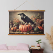  Raven Foto Gothic Halloween Hangend Wandkleed (Slaapkamer)