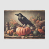  Raven Foto Gotische Halloween Decoupage Tissuepapier (Voorkant)