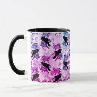Raven Full Moon All Over Pattern Coffee Mok
