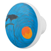 Raven & Full Moon Keramische Knop (Rechts)
