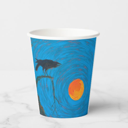 Raven & Full Moon Papieren Bekers (Voorkant)