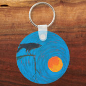 Raven & Full Moon Sleutelhanger (Voorkant)