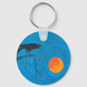 Raven & Full Moon Sleutelhanger (Achterkant)