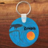Raven & Full Moon Sleutelhanger (Achterkant)