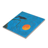 Raven & Full Moon Tegeltje (Zijkant)